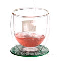 High Quality Double Wall Tea Glass Cup